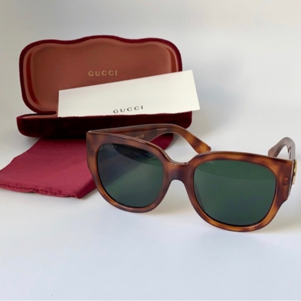 🔥🔥🔥 - NEW GUCCI GG0142SA 002 WOMEN’S SUNGLASSES GUCCI - Picture 5 of 12